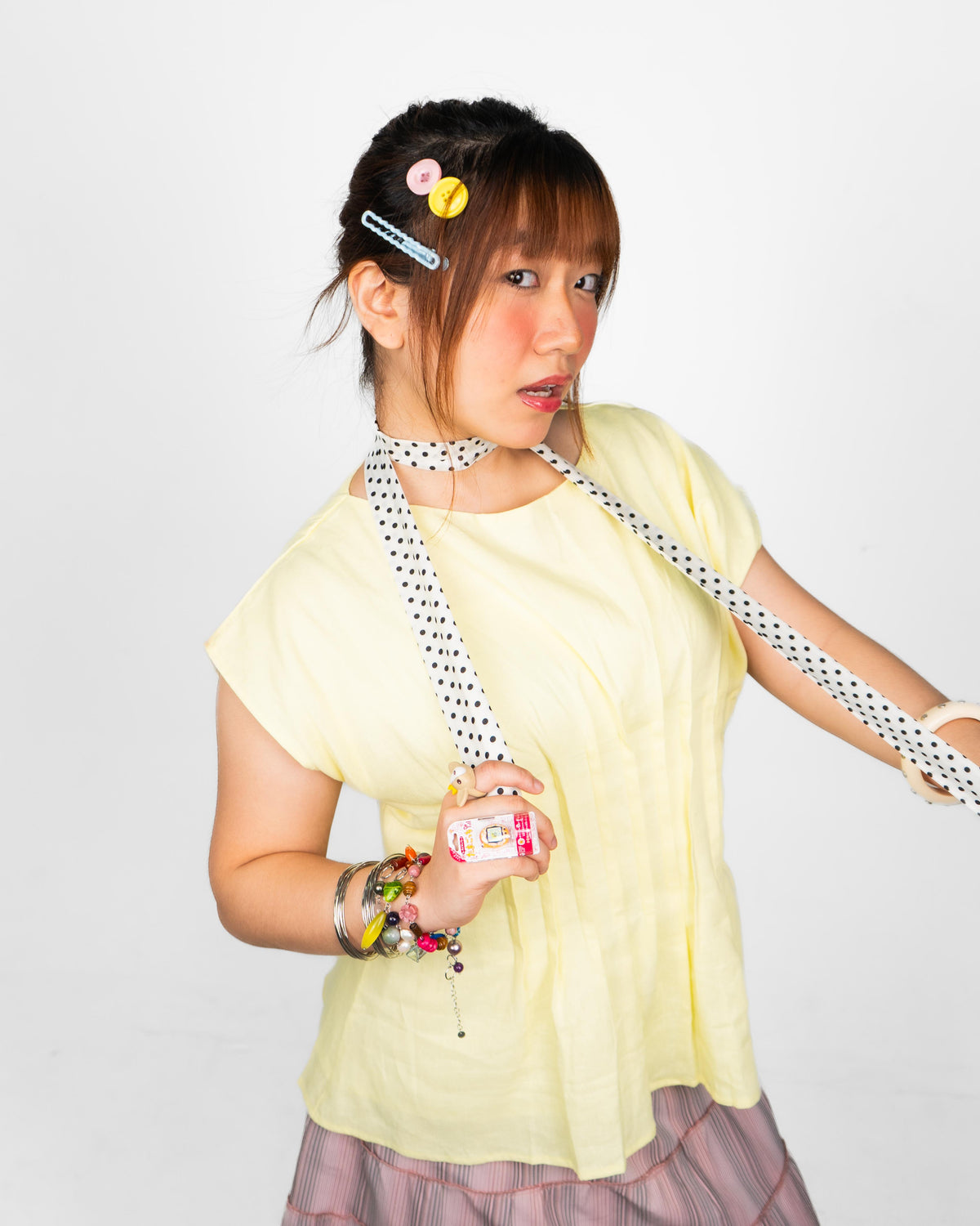 Lapis Sleeveless Pleated Top