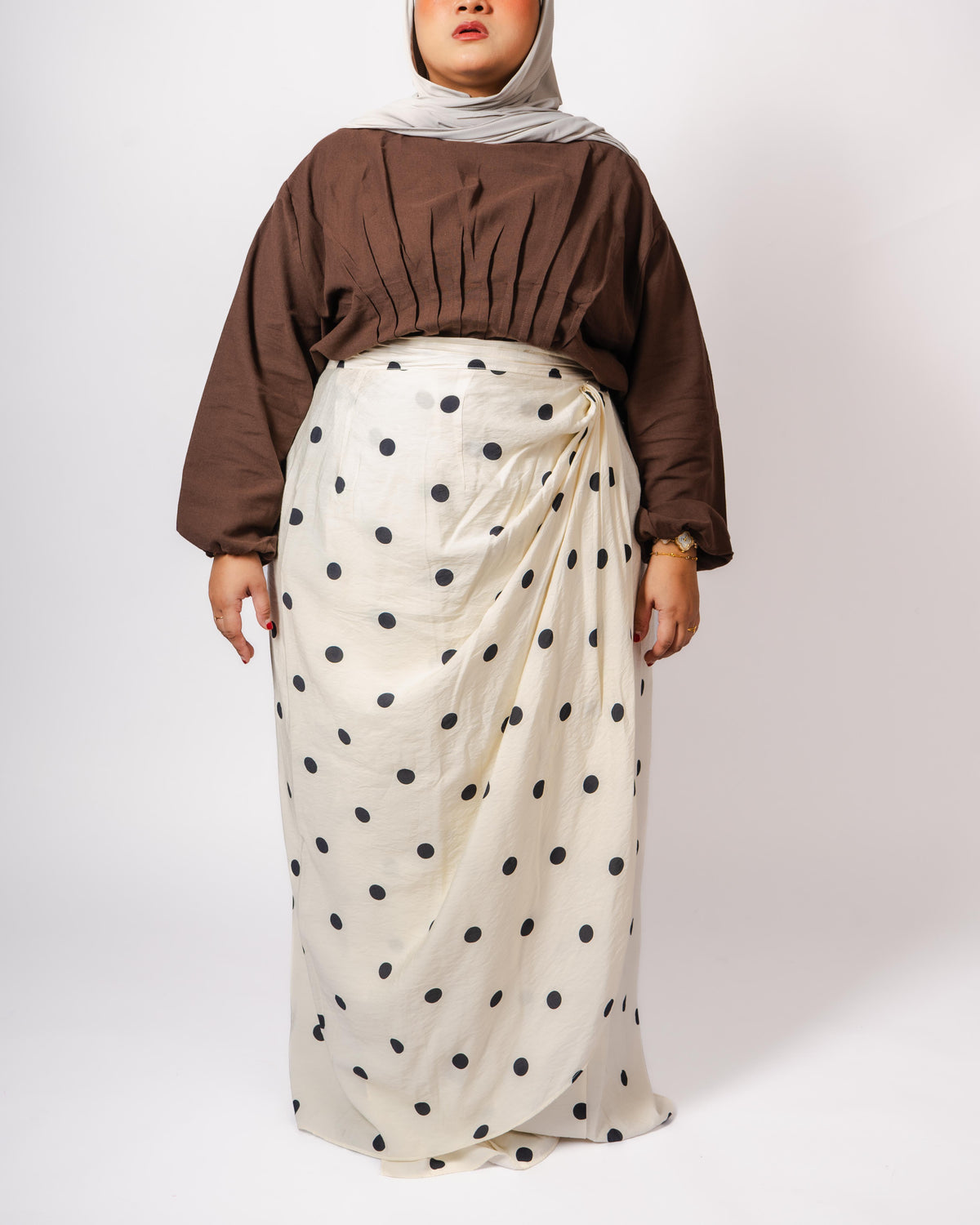 Pleated Wrap Skirt