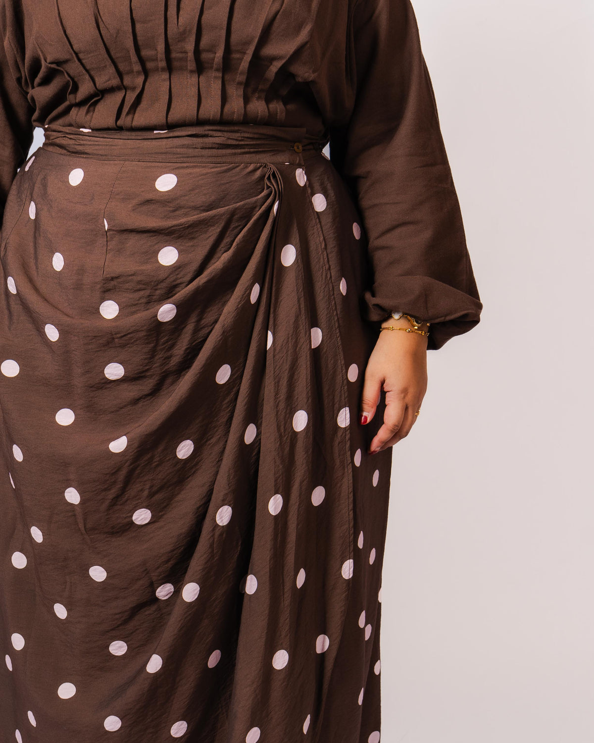 Pleated Wrap Skirt