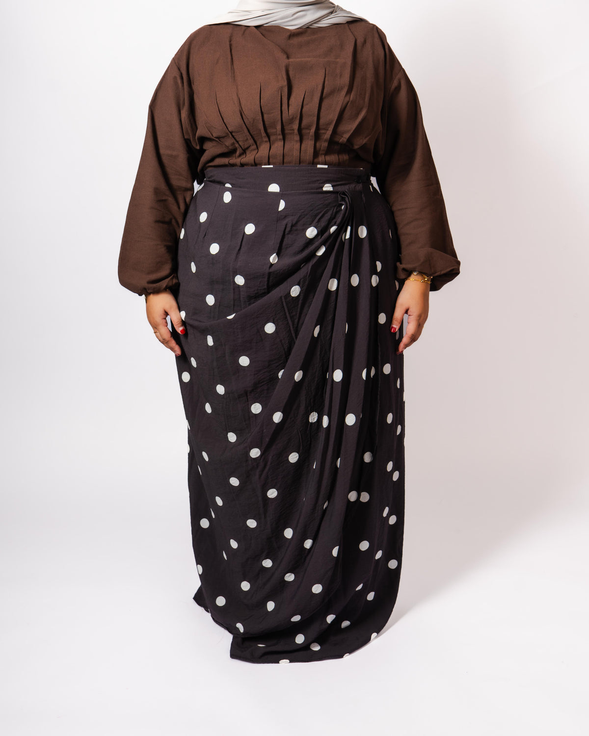 Pleated Wrap Skirt