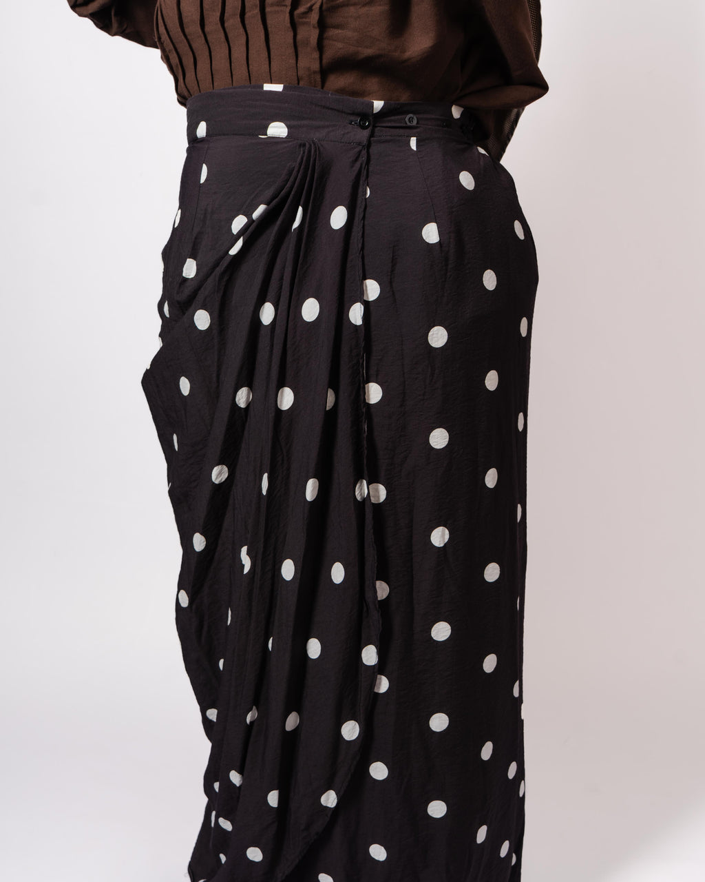 Pleated Wrap Skirt