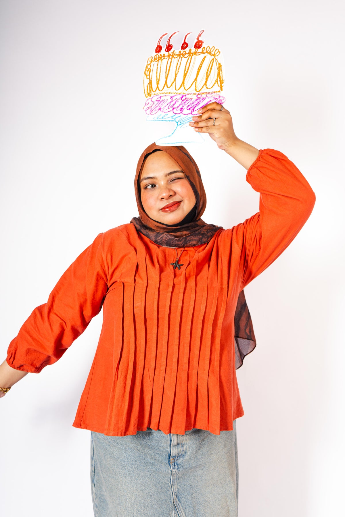 Manis Long Sleeve Pleated Top
