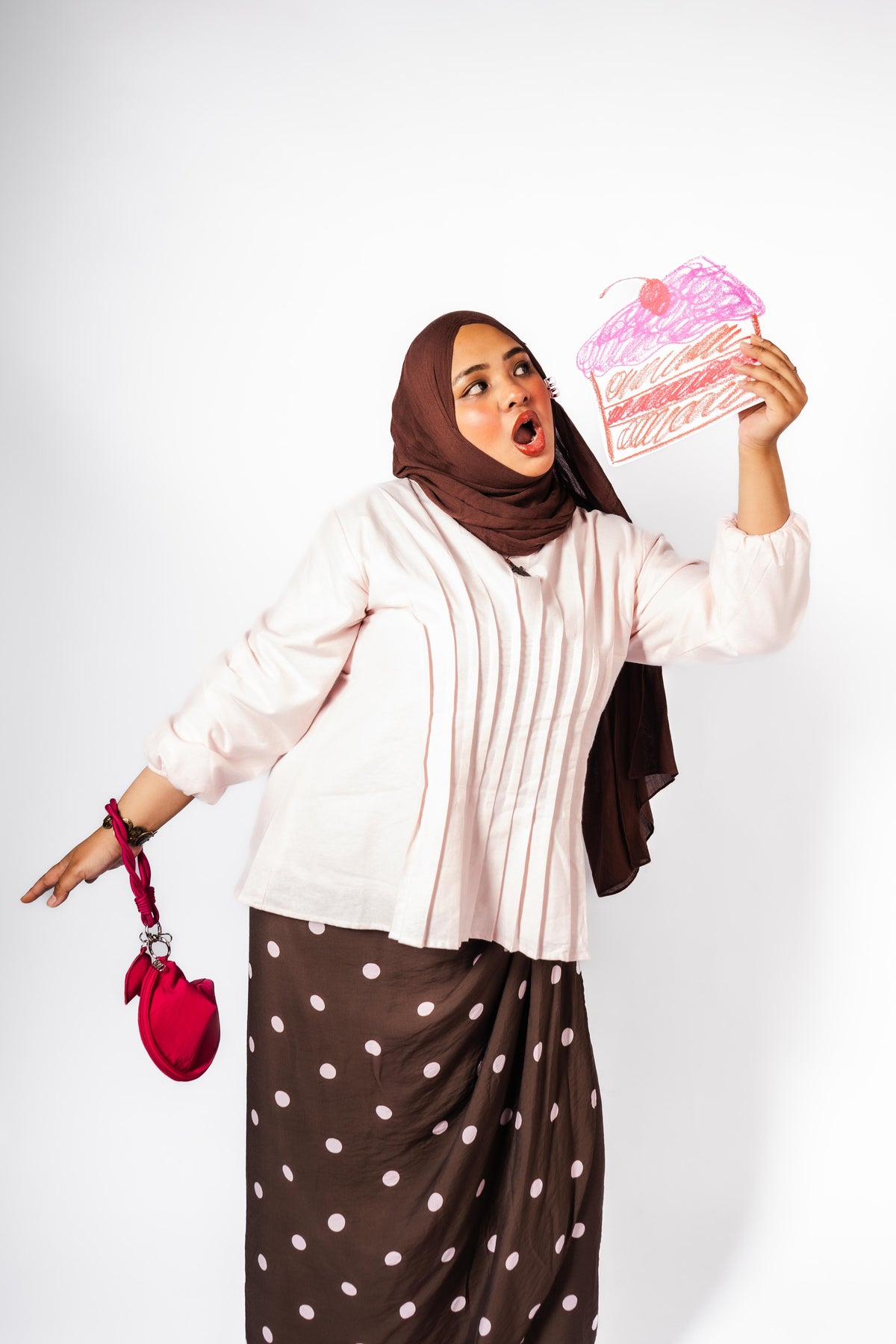Manis Long Sleeve Pleated Top