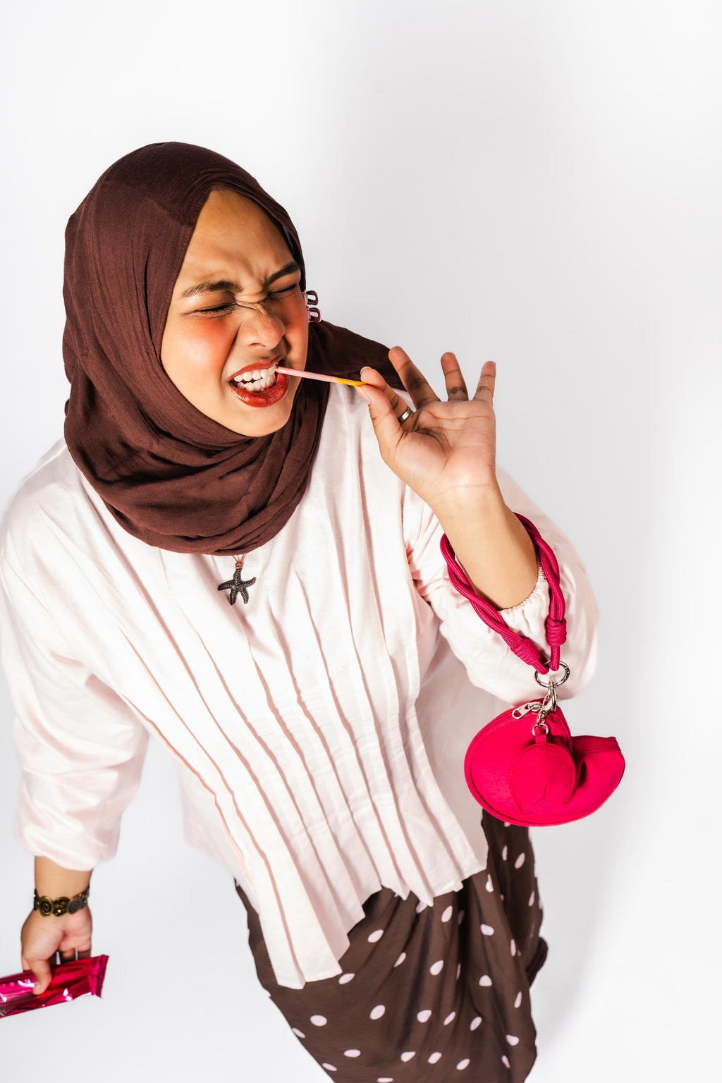 Manis Long Sleeve Pleated Top