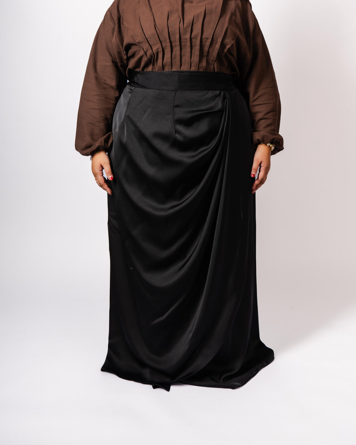 Pleated Wrap Skirt