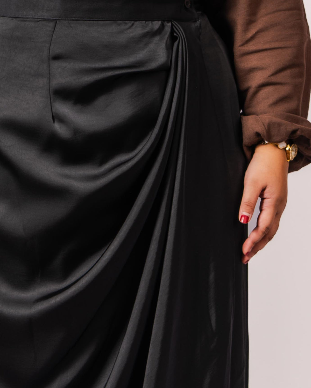 Pleated Wrap Skirt